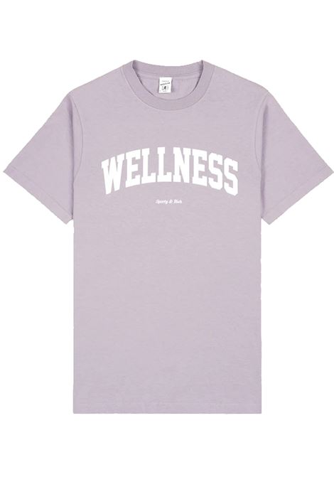 wellness ivy t-shirt man liliac in cotton SPORTY & RICH | TS385LI